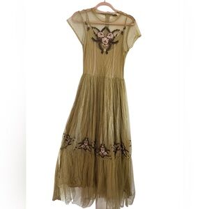 Mia Joy‎ by Joyfolie Olive Embroidered Tulle Dress | Size